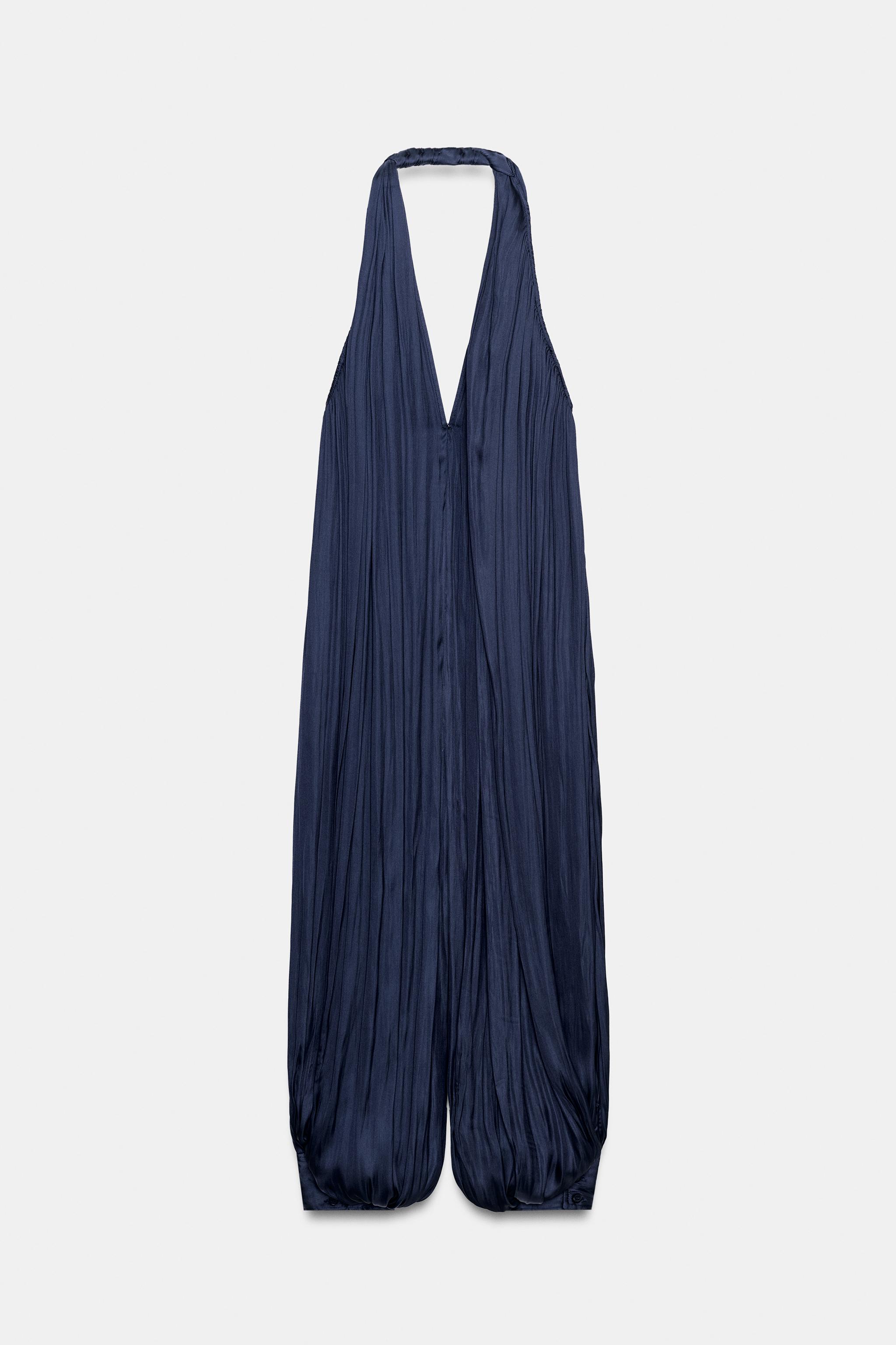 ZW COLLECTION SATIN EFFECT HALTER JUMPSUIT